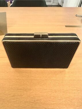 BCBG MaxAzria Black Hard Box Minaudière Clutch — Never Used